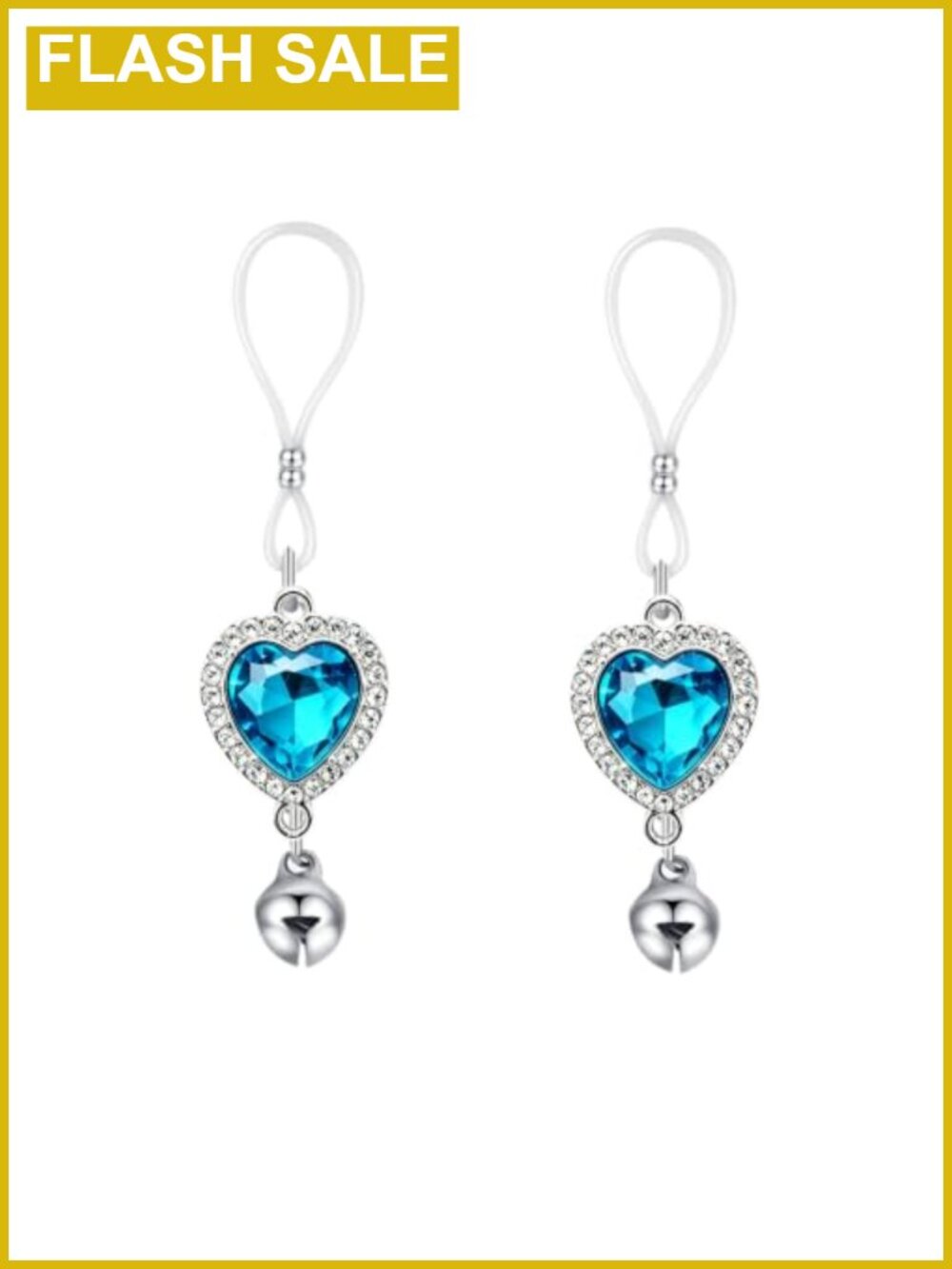 Faux Body Piercing Nipple Chain Stainless Steel Heart Jewelry